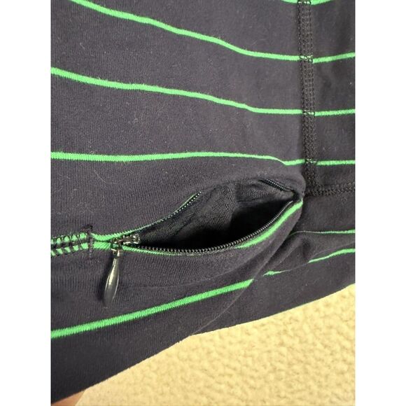 Lululemon 4-6 Run Top Full Tilt LS‎ Slalom Inkwell Blue Green Bean Stripe Lace - Picture 7 of 7